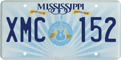 MS license plate XMC152