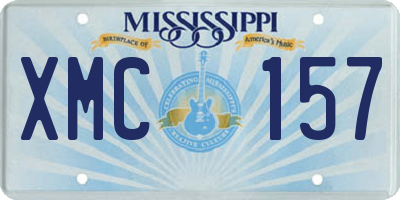 MS license plate XMC157