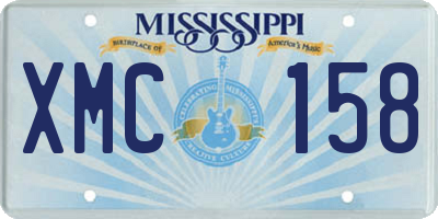 MS license plate XMC158