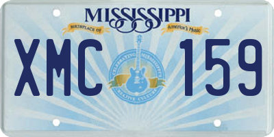 MS license plate XMC159