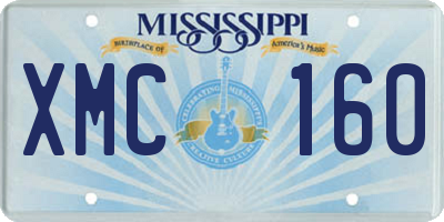MS license plate XMC160