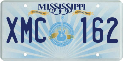 MS license plate XMC162