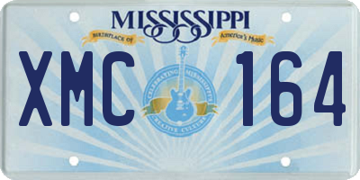 MS license plate XMC164