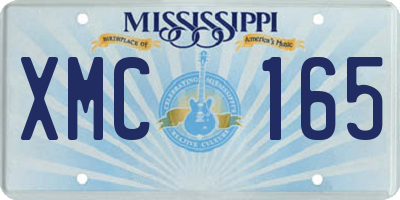 MS license plate XMC165