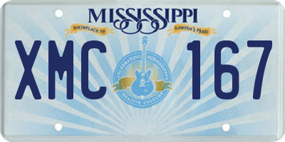 MS license plate XMC167