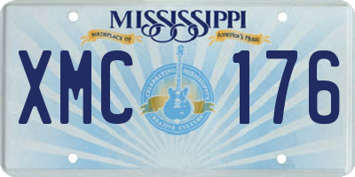 MS license plate XMC176