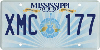 MS license plate XMC177