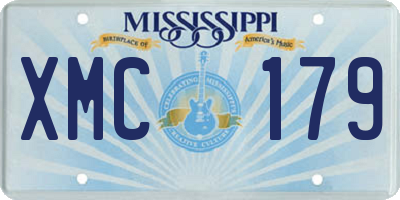 MS license plate XMC179