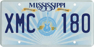 MS license plate XMC180