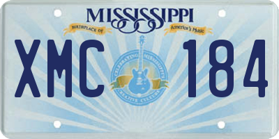 MS license plate XMC184