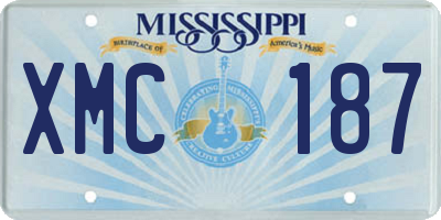 MS license plate XMC187