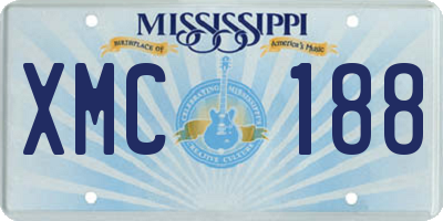 MS license plate XMC188