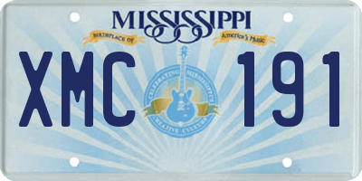 MS license plate XMC191