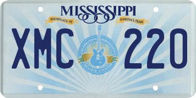 MS license plate XMC220