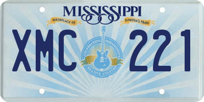 MS license plate XMC221