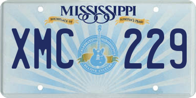 MS license plate XMC229