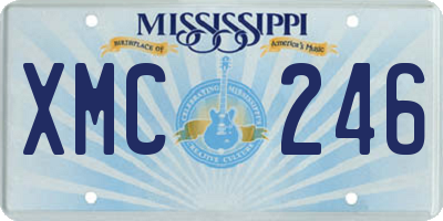 MS license plate XMC246