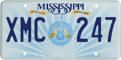 MS license plate XMC247