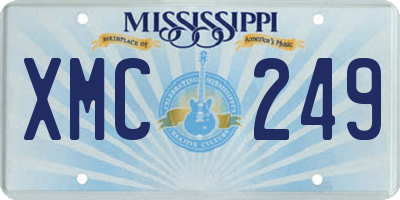 MS license plate XMC249