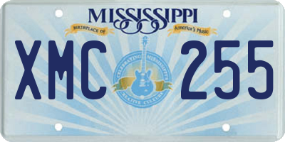 MS license plate XMC255