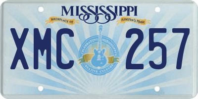 MS license plate XMC257