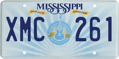 MS license plate XMC261