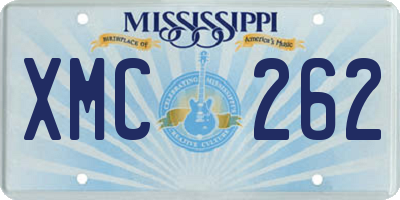 MS license plate XMC262