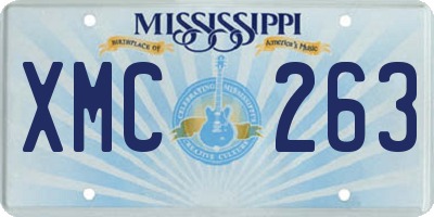 MS license plate XMC263