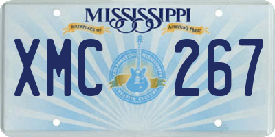 MS license plate XMC267