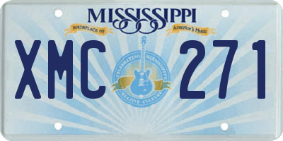 MS license plate XMC271