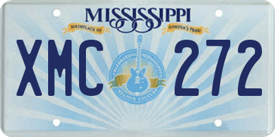 MS license plate XMC272