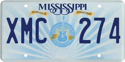 MS license plate XMC274