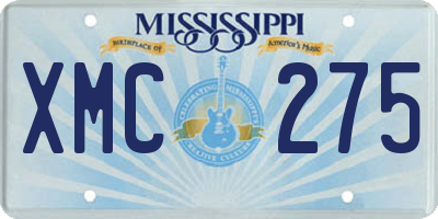 MS license plate XMC275