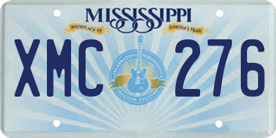 MS license plate XMC276