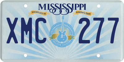 MS license plate XMC277