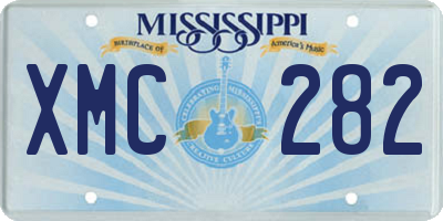 MS license plate XMC282