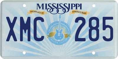 MS license plate XMC285
