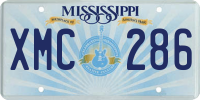 MS license plate XMC286