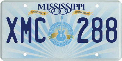 MS license plate XMC288