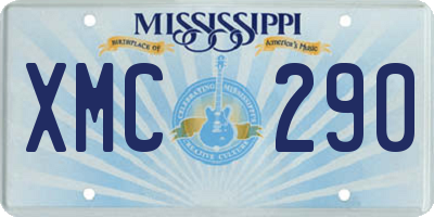MS license plate XMC290