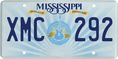 MS license plate XMC292