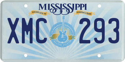 MS license plate XMC293