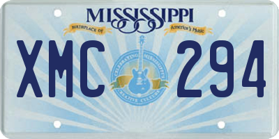 MS license plate XMC294