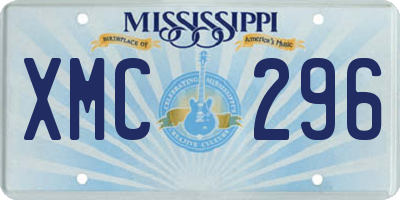 MS license plate XMC296