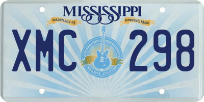MS license plate XMC298
