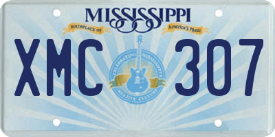 MS license plate XMC307