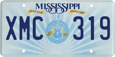 MS license plate XMC319