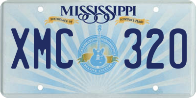 MS license plate XMC320