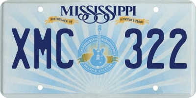 MS license plate XMC322