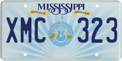 MS license plate XMC323